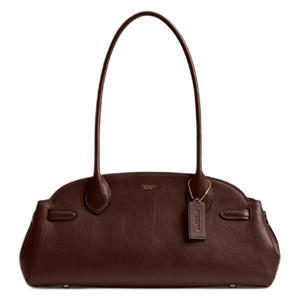 leren schoudertas Empire 34 donkerbruin