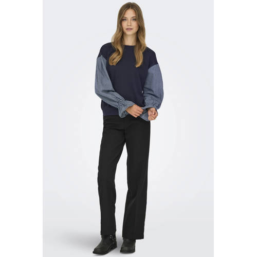 ONLY gestreepte sweater donkerblauw afbeelding