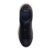 thumbnail: Manfield leren sneakers donkerblauw