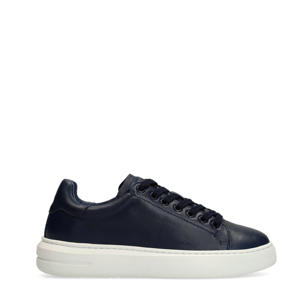 leren sneakers donkerblauw