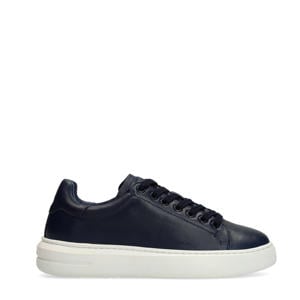 leren sneakers donkerblauw