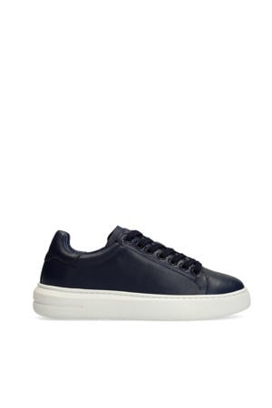 leren sneakers donkerblauw