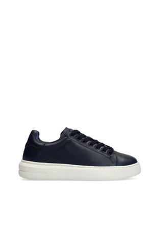 leren sneakers donkerblauw
