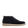 Manfield suède veterboots donkerblauw