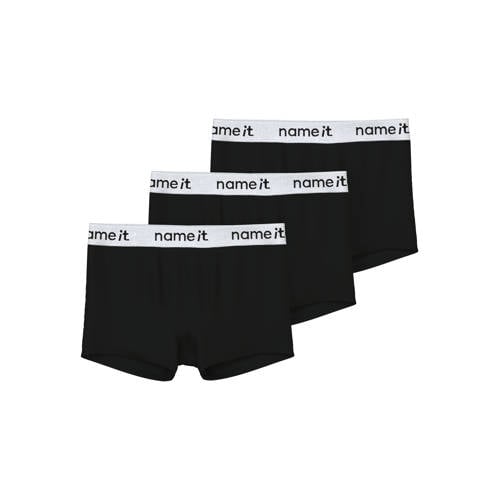 NAME IT KIDS boxershort - set van 3 zwart/wit afbeelding