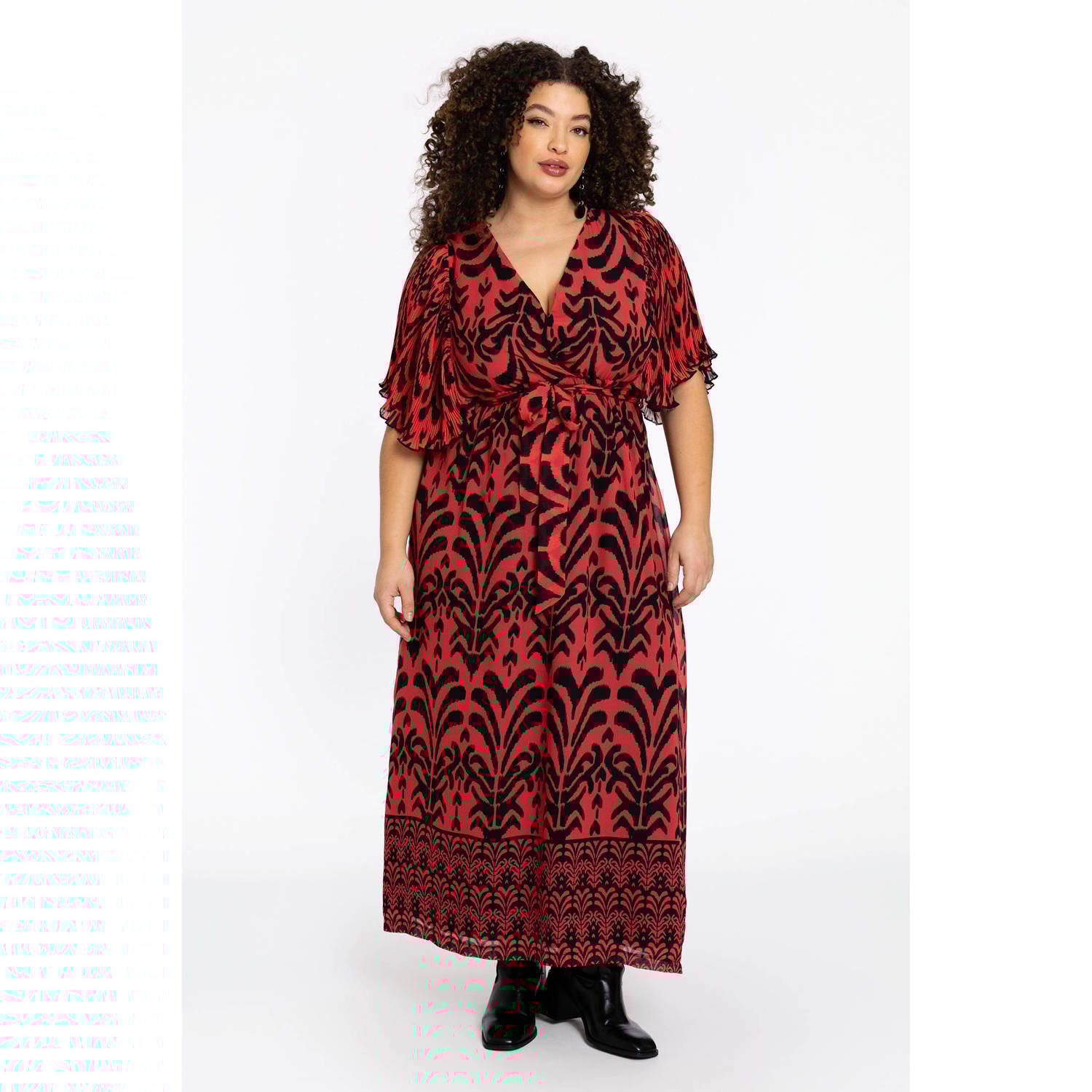YOEK maxi jurk rood