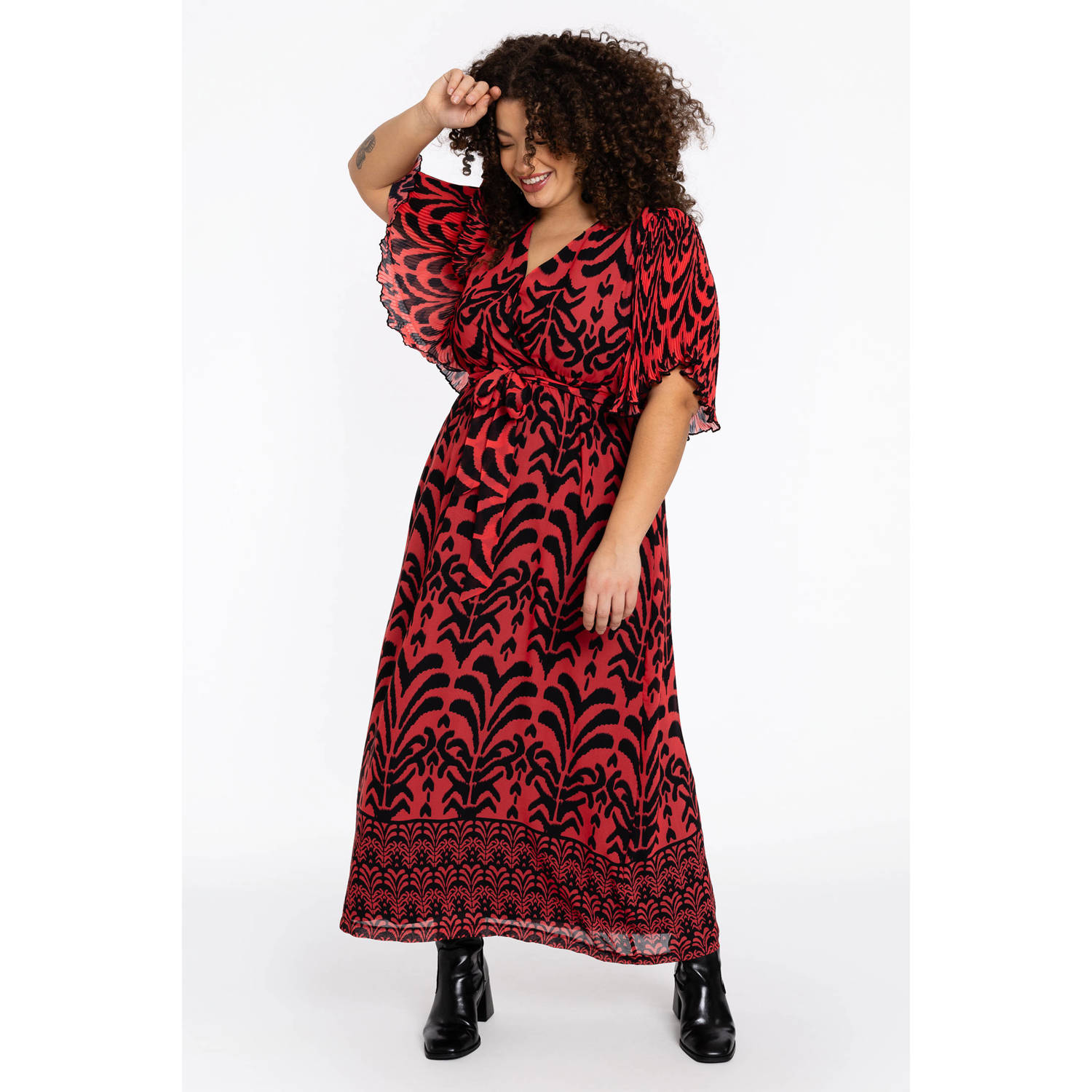 YOEK maxi jurk rood