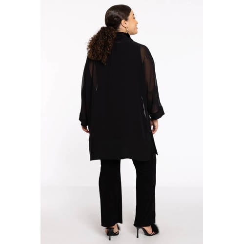 YOEK mesh tuniek zwart afbeelding