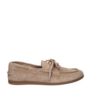 suède bootschoenen beige
