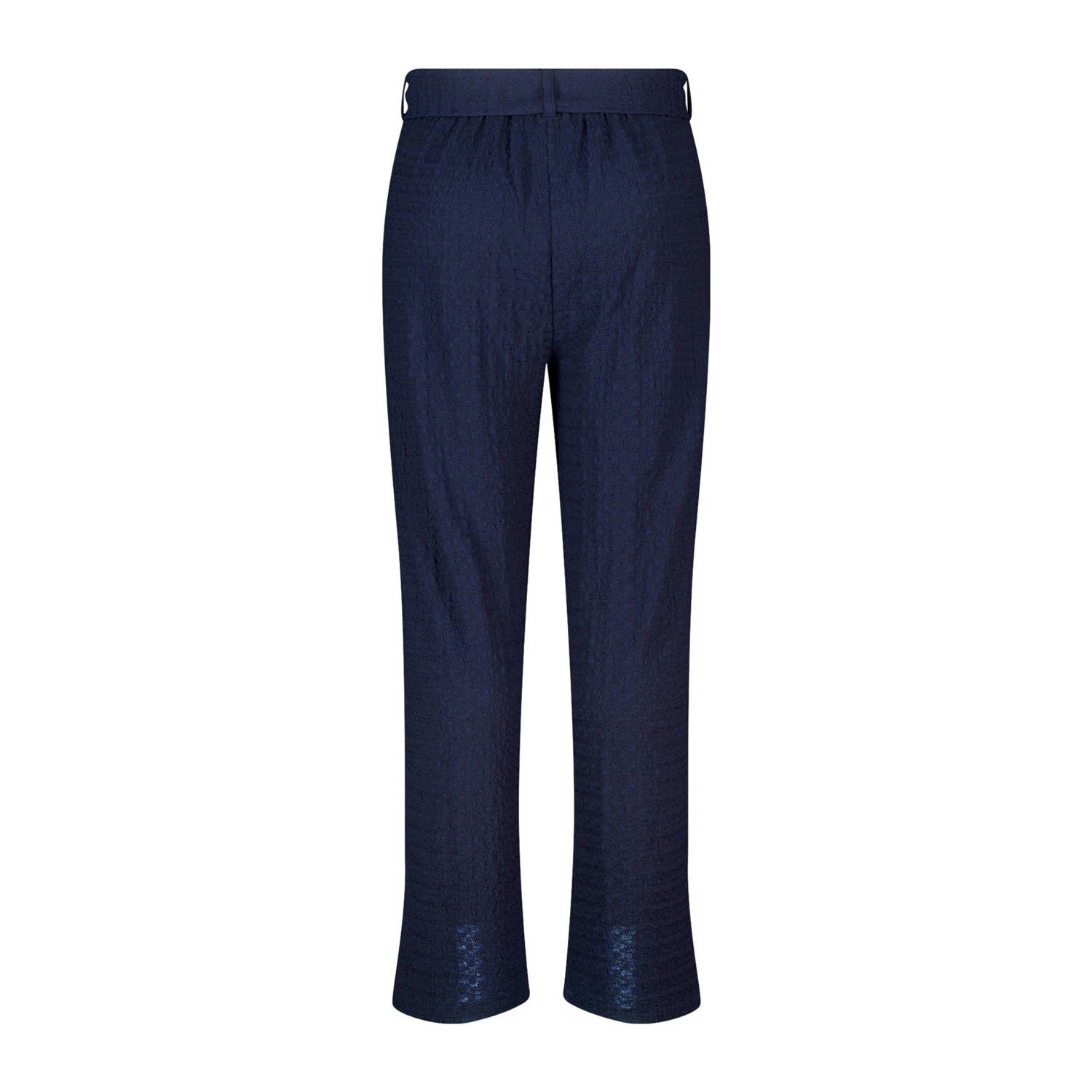 MS Mode straight regular waist casual broek donkerblauw