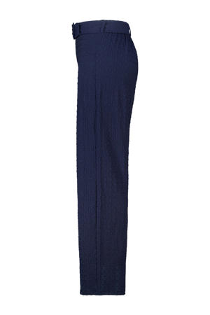 straight regular waist casual broek donkerblauw