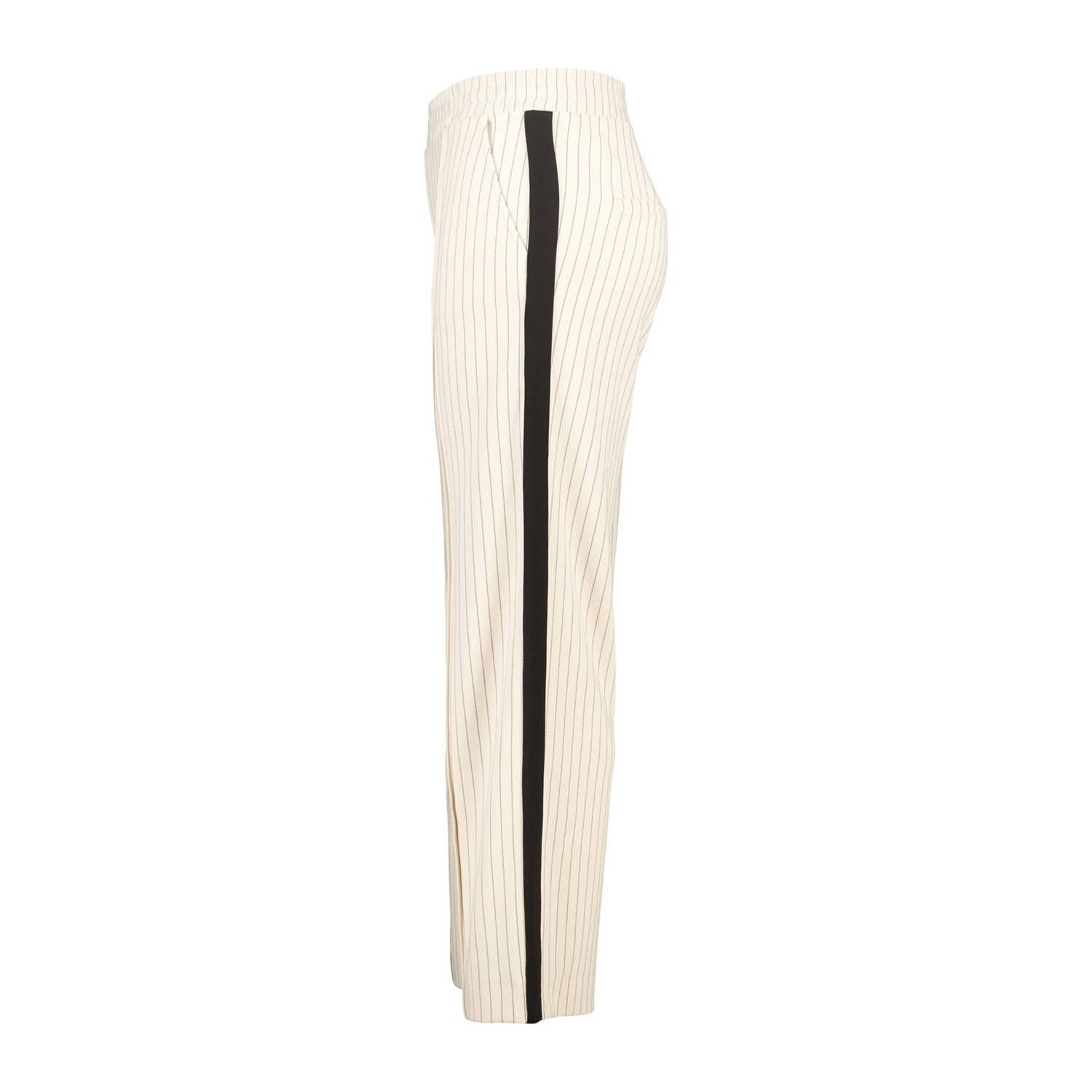 MS Mode straight regular waist casual broek ecru