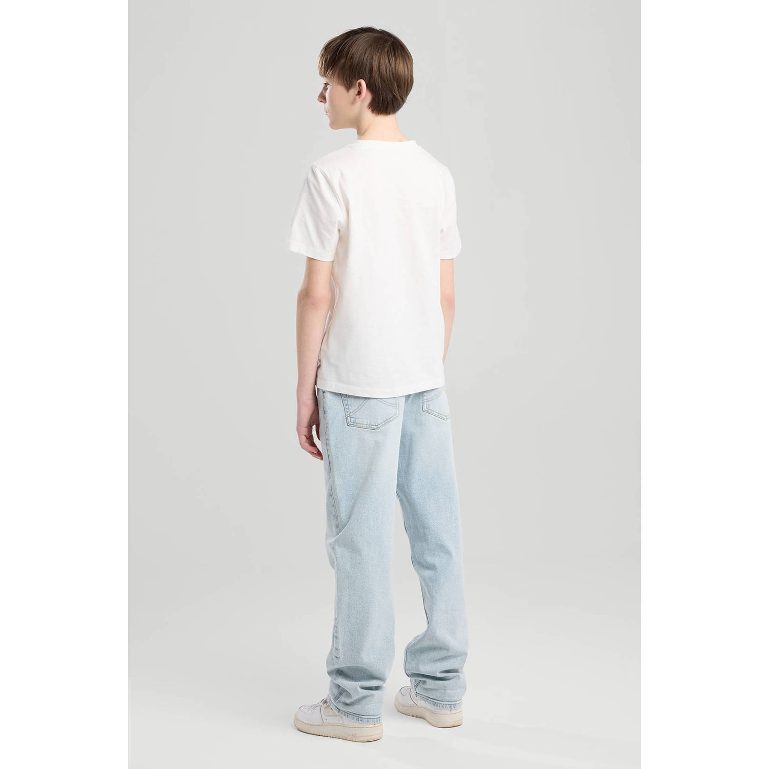 America Today waist loose fit jeans light blue denim