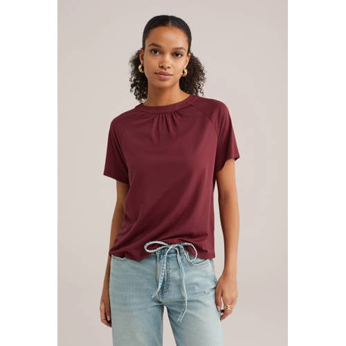 WE Fashion top donkerrood afbeelding