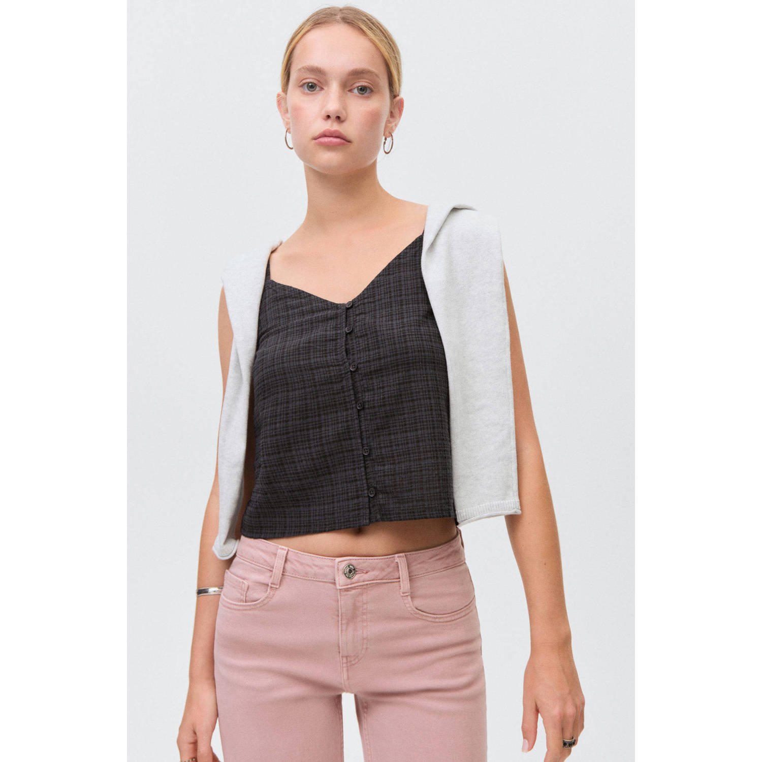 MANGO TEEN flared jeans roze
