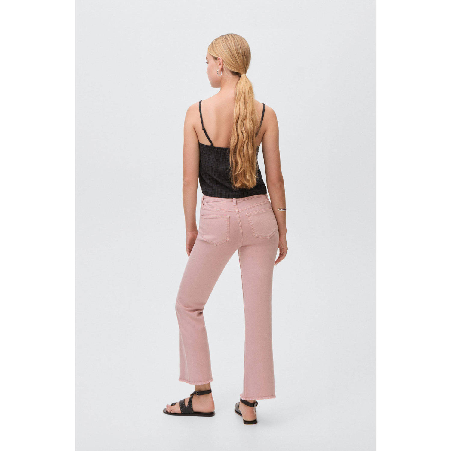 MANGO TEEN flared jeans roze