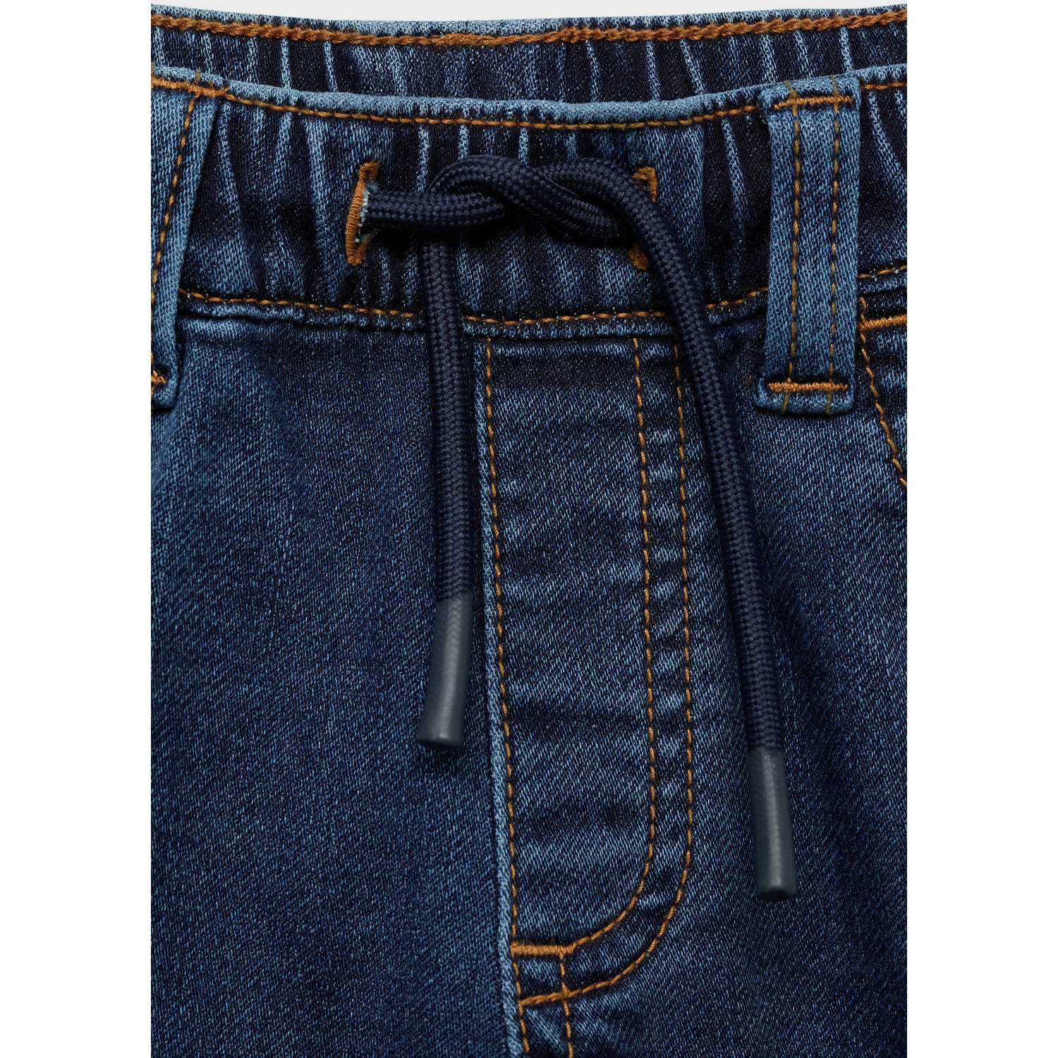 Mango Kids regular waist regular fit jeans dark blue denim