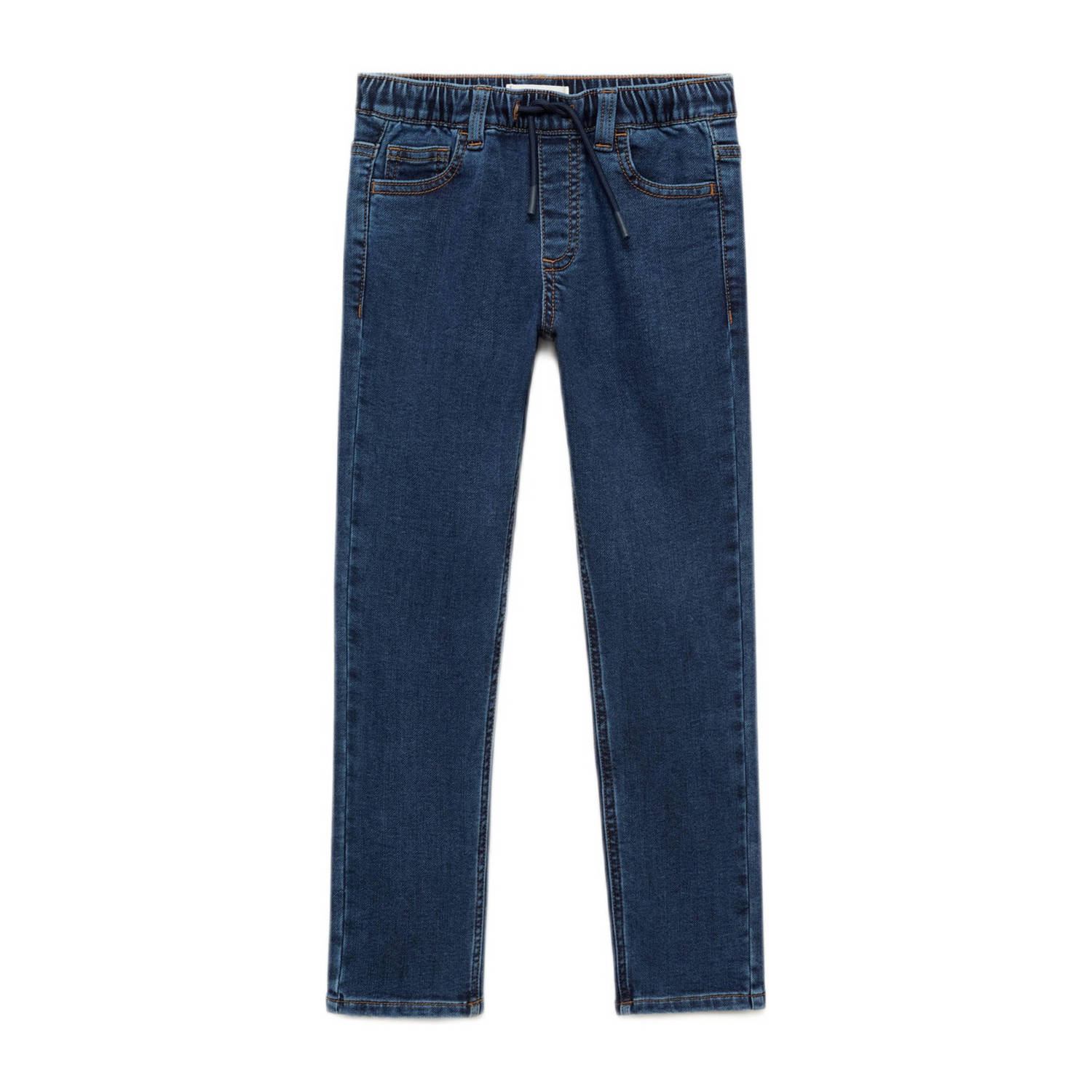 Mango Kids regular waist regular fit jeans dark blue denim
