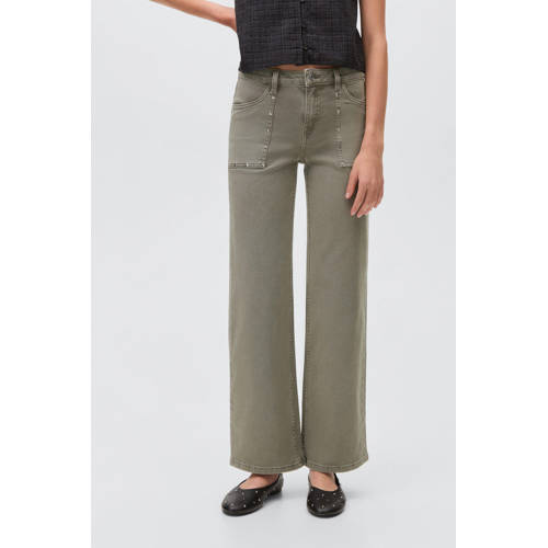 MANGO TEEN regular waist regular fit jeans groen afbeelding