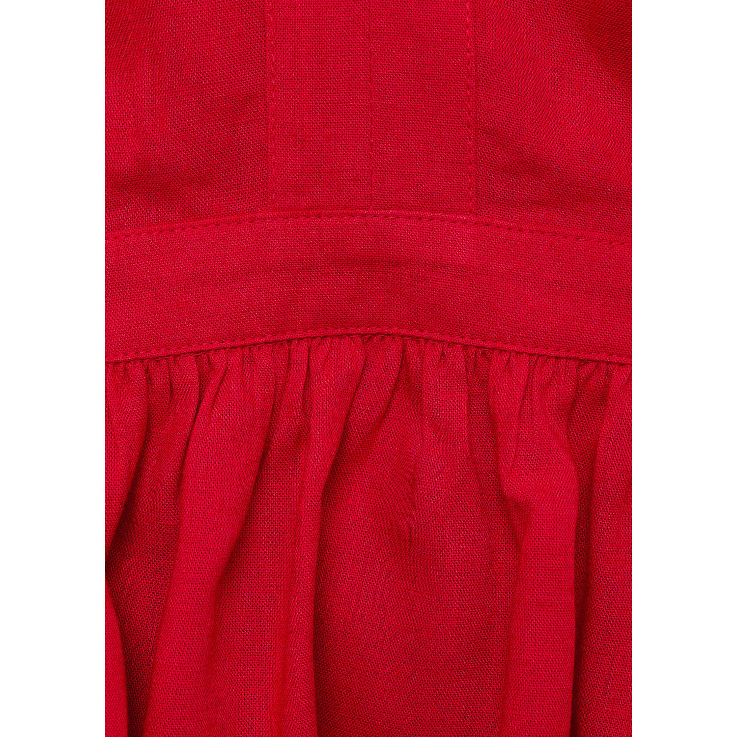 MANGO TEEN mouwloze top met linnen rood