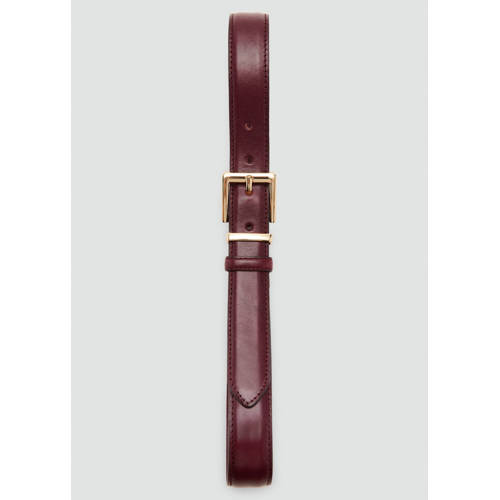 Mango leren riem donkerrood afbeelding