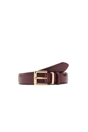 leren riem donkerrood