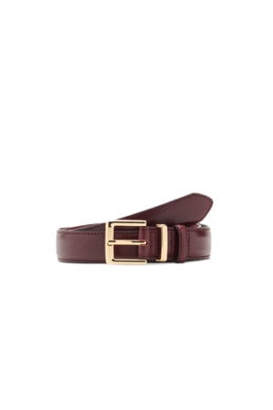 leren riem donkerrood