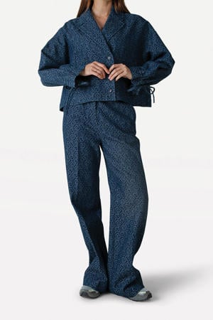 straight leg jeans medium blue denim