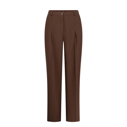 Another-Label wide leg regular waist pantalon bruin afbeelding