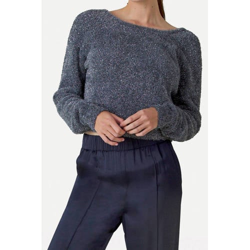 Another-Label gebreide trui zilver met lurex afbeelding