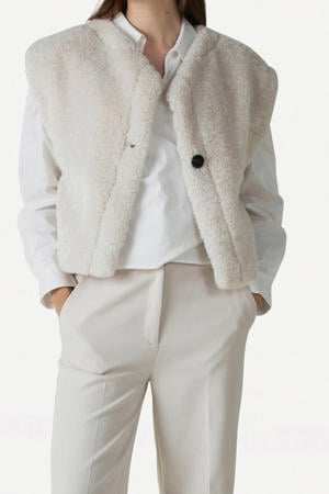 teddy gilet ecru