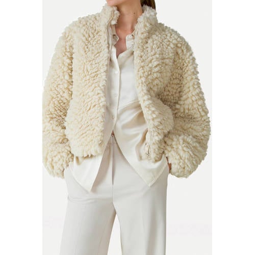 Another-Label teddy jas ecru afbeelding