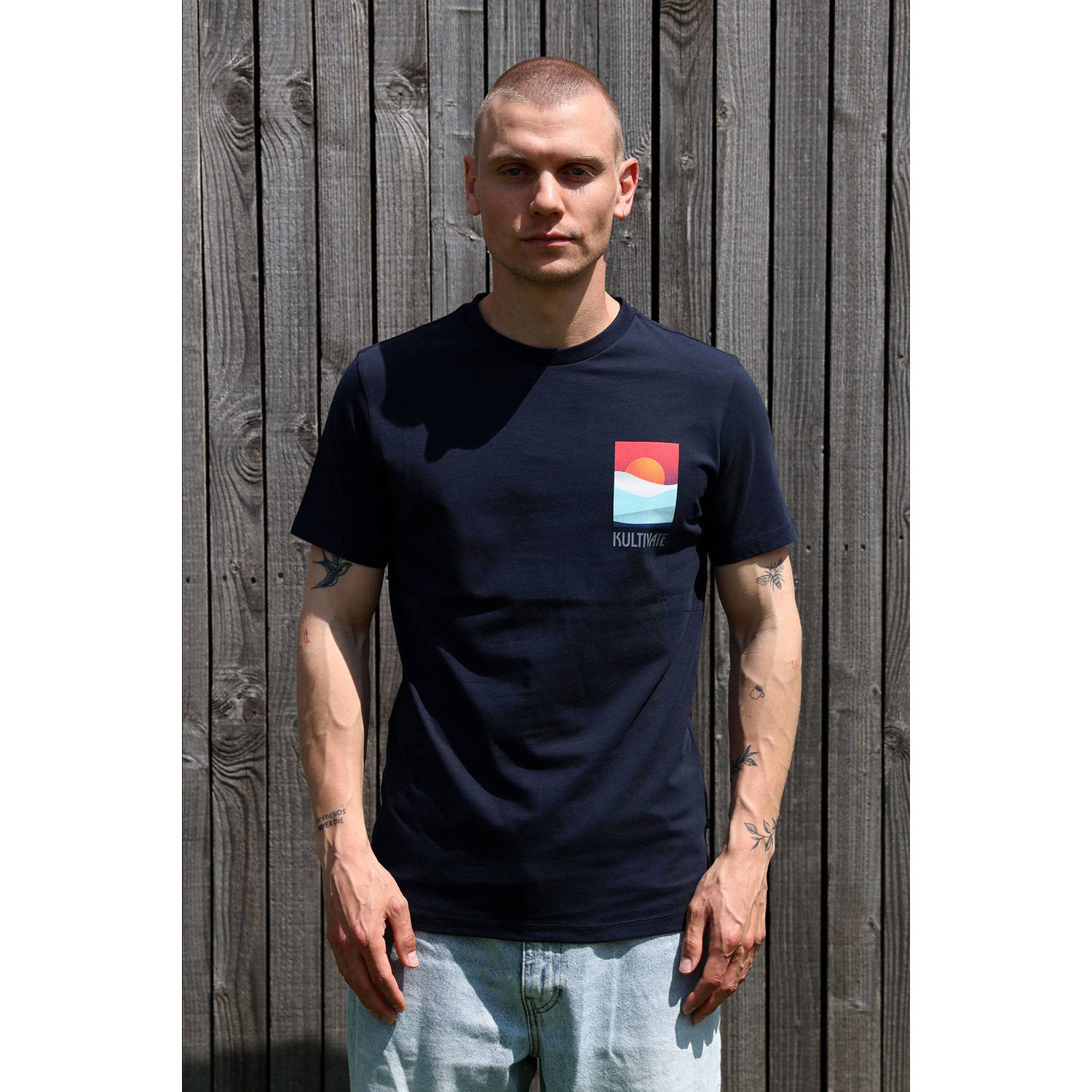 Kultivate T-shirt donkerblauw
