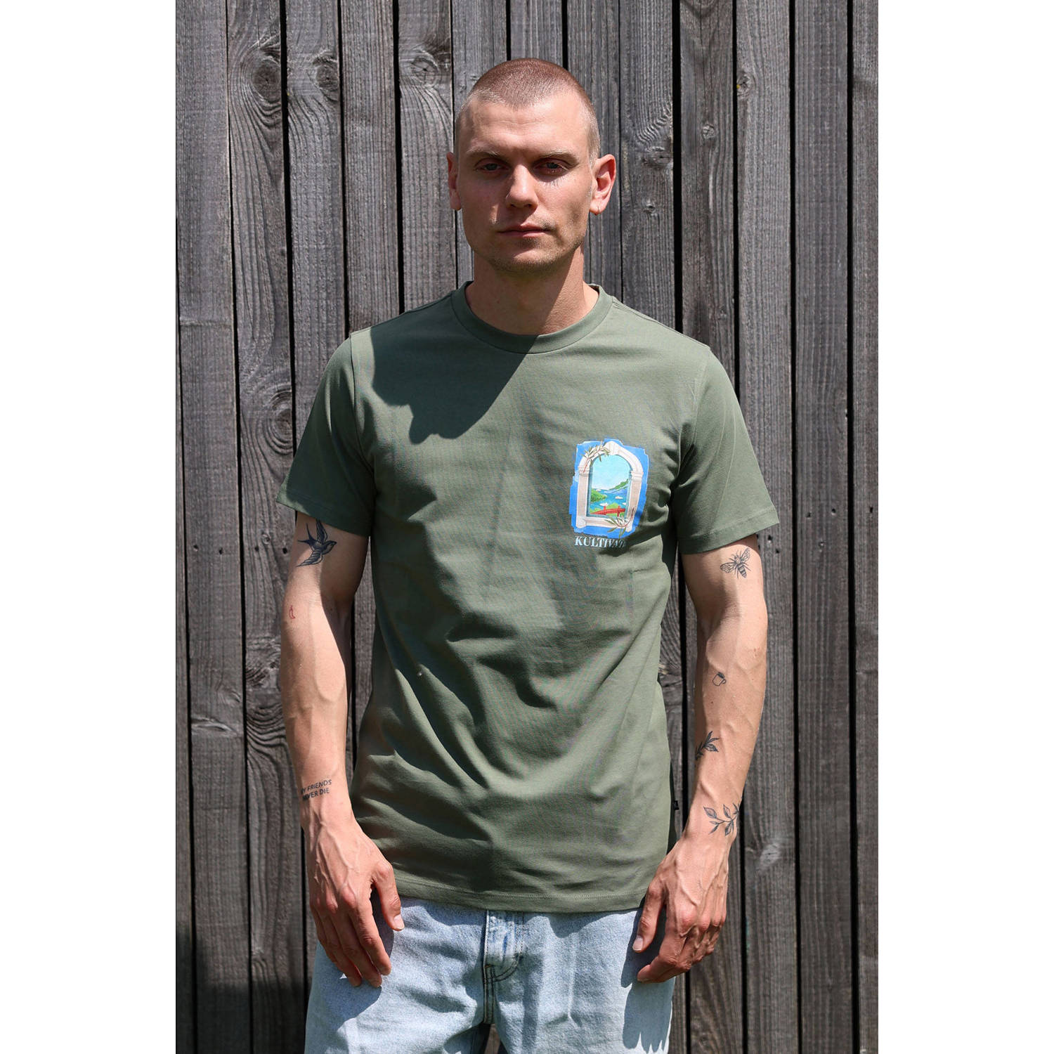 Kultivate T-shirt olijfgroen