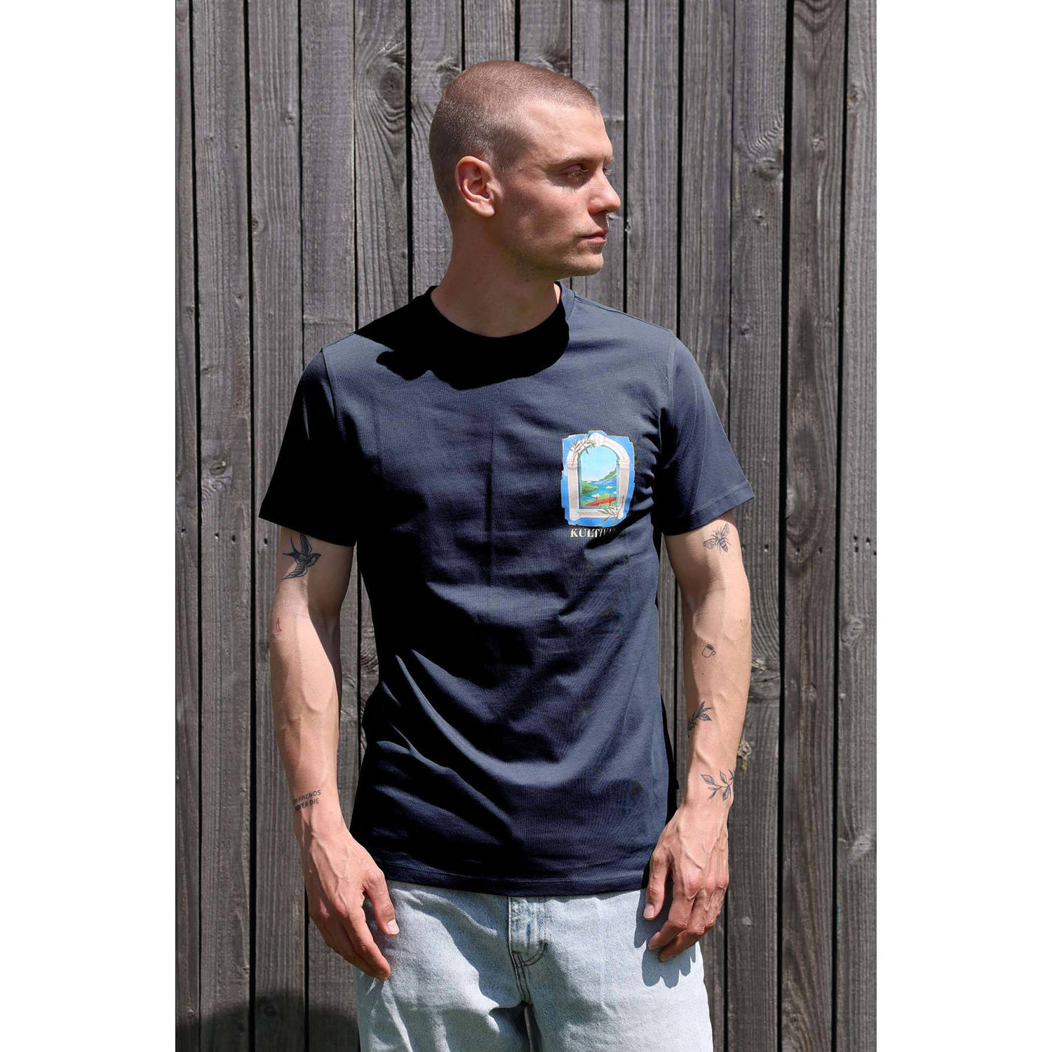 Kultivate T-shirt donkerblauw