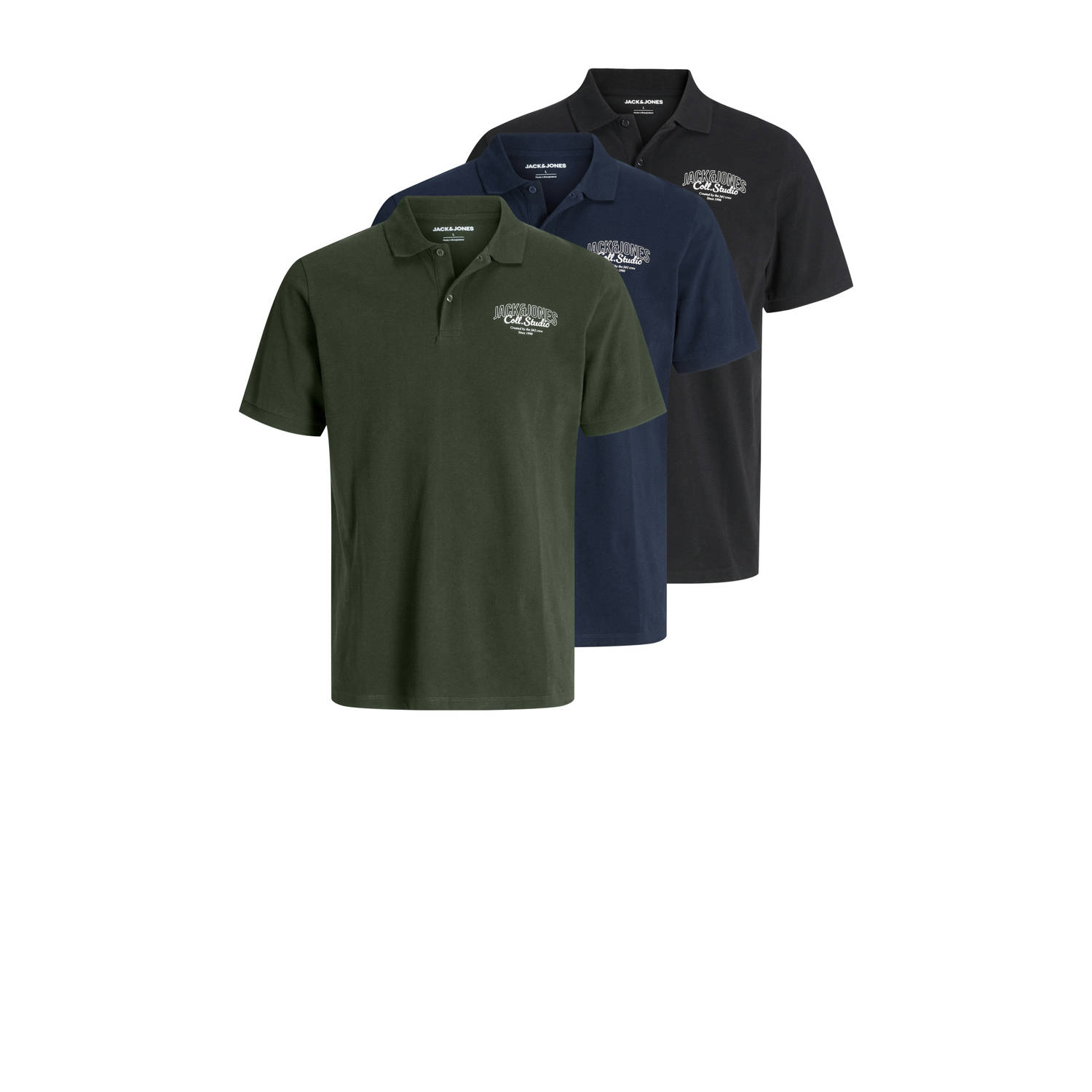 JACK & JONES regular polo multi (set van 3)