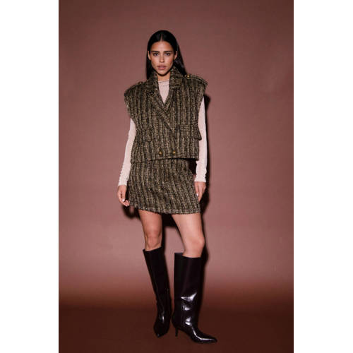 AMAYA Amsterdam tweed gilet bruin afbeelding