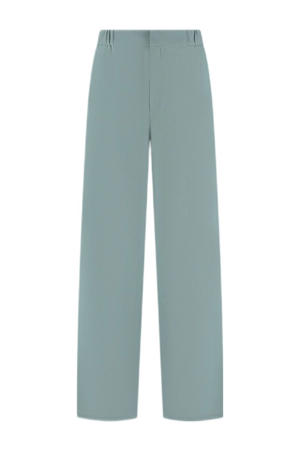 wide leg regular waist broek lichtblauw