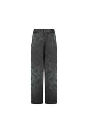 wide leg regular waist broek grijs