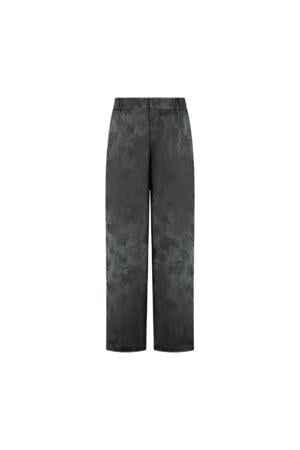 wide leg regular waist broek grijs