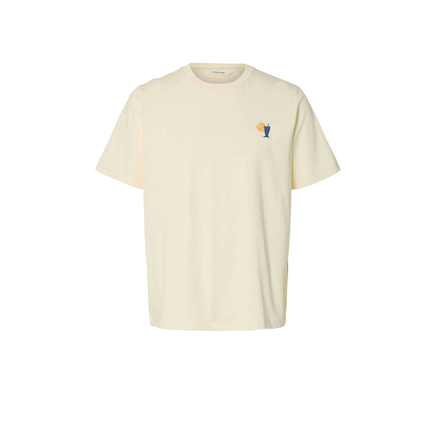 SELECTED HOMME regular T-shirt ecru