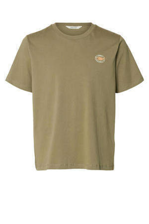regular T-shirt olijfgroen