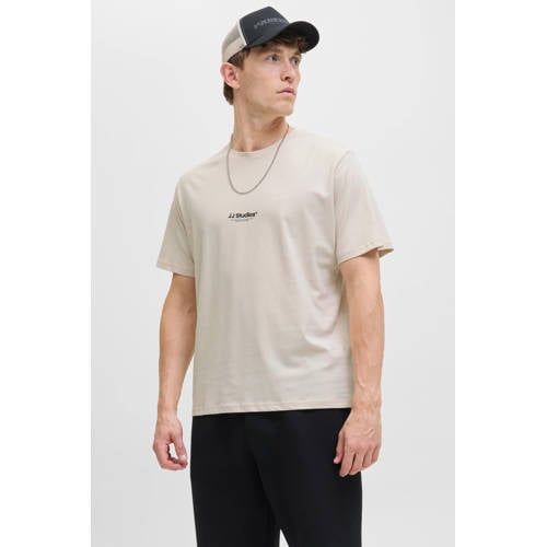 JACK & JONES ESSENTIALS relaxed T-shirt beige afbeelding