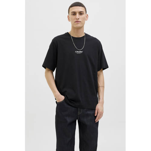 JACK & JONES ESSENTIALS relaxed T-shirt zwart afbeelding
