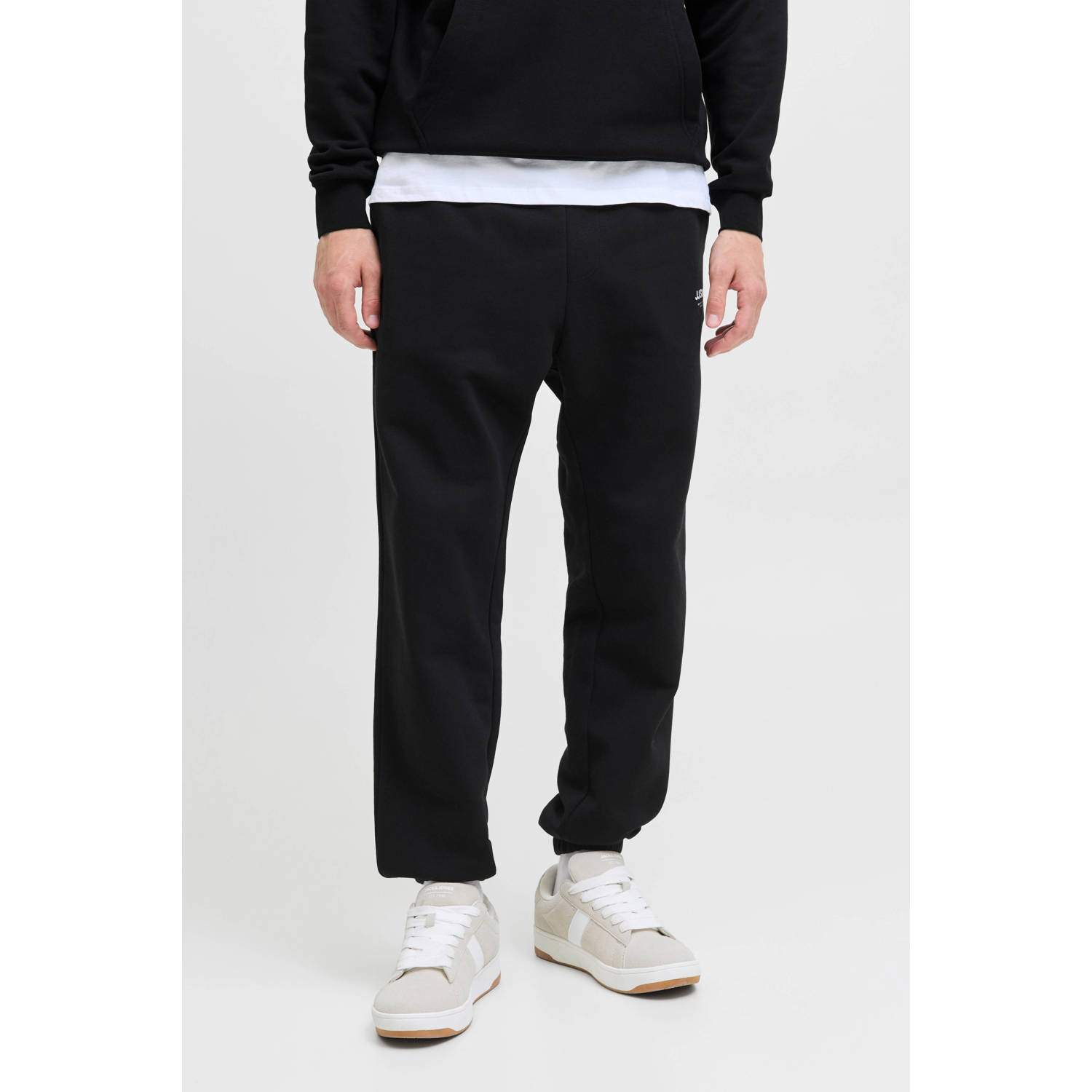 JACK & JONES PANTS STUDIO regular joggingbroek zwart