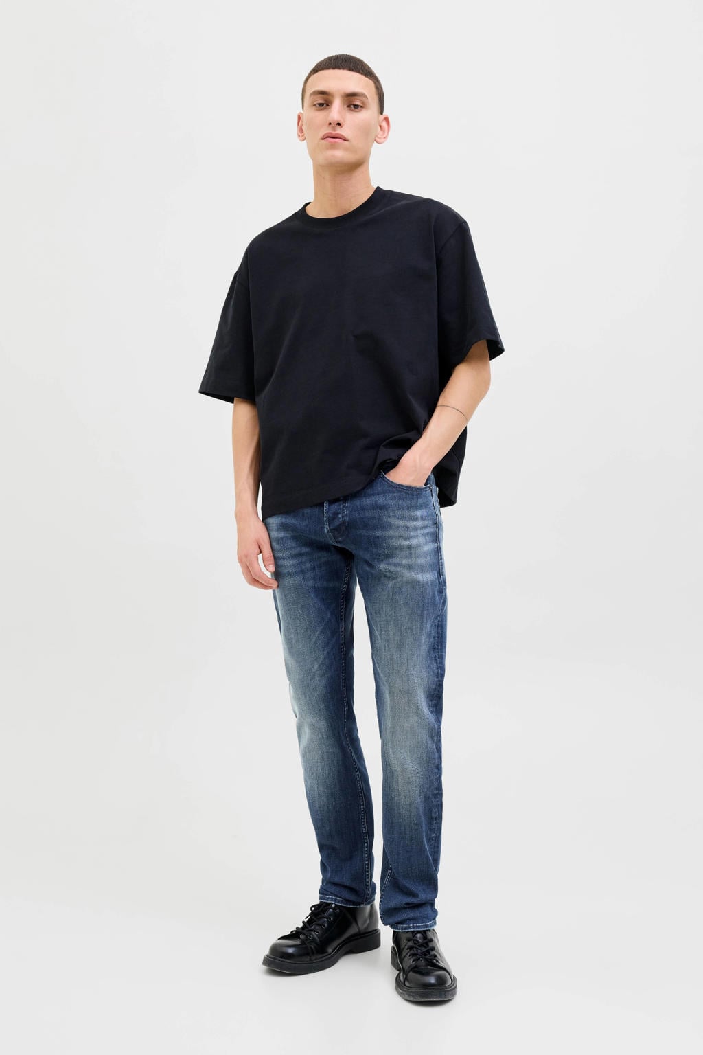 JACK & JONES JEANS INTELLIGENCE slim fit jeans - blue denim