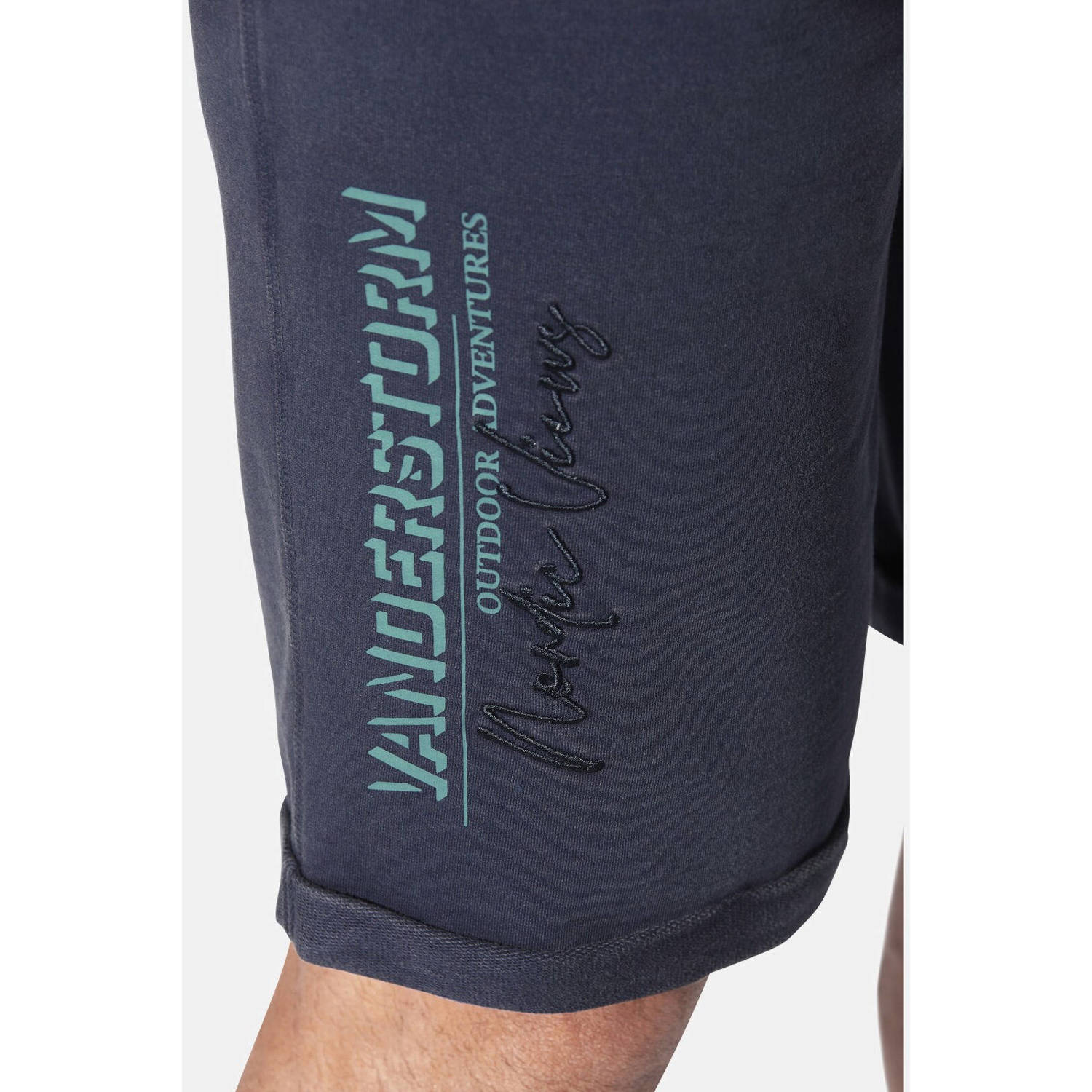 Jan Vanderstorm loose sweatshort ANDERTAN Plus Size donkerblauw