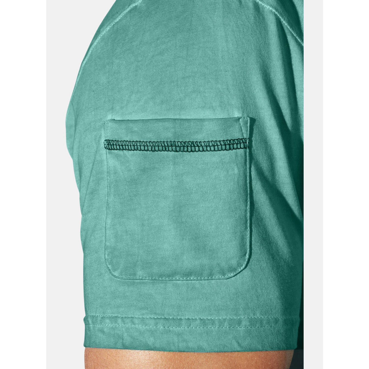 Jan Vanderstorm +FIT Collectie loose polo HOLTAR Plus Size turquoise