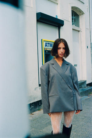 oversized blazer grijsbruin