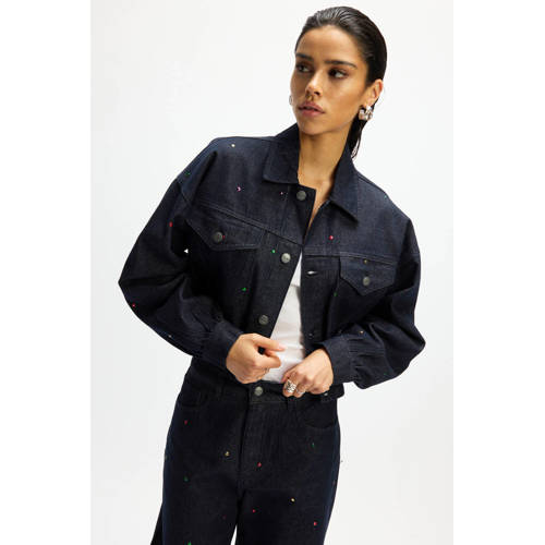 Refined Department denim spijkerjas dark blue denim afbeelding